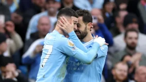 All the action as Phil Foden's exceptional play guides Man City to a 3-1 win over Man Utd. Post-match analysis and player ratings."