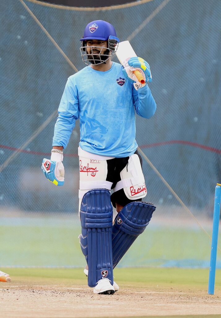 Return ,Rishabh Pant of the Delhi Capitals during a recent practise at the YSR ACA VDCA Stadium in Visakhapatnam.