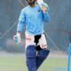 Return ,Rishabh Pant of the Delhi Capitals during a recent practise at the YSR ACA VDCA Stadium in Visakhapatnam.